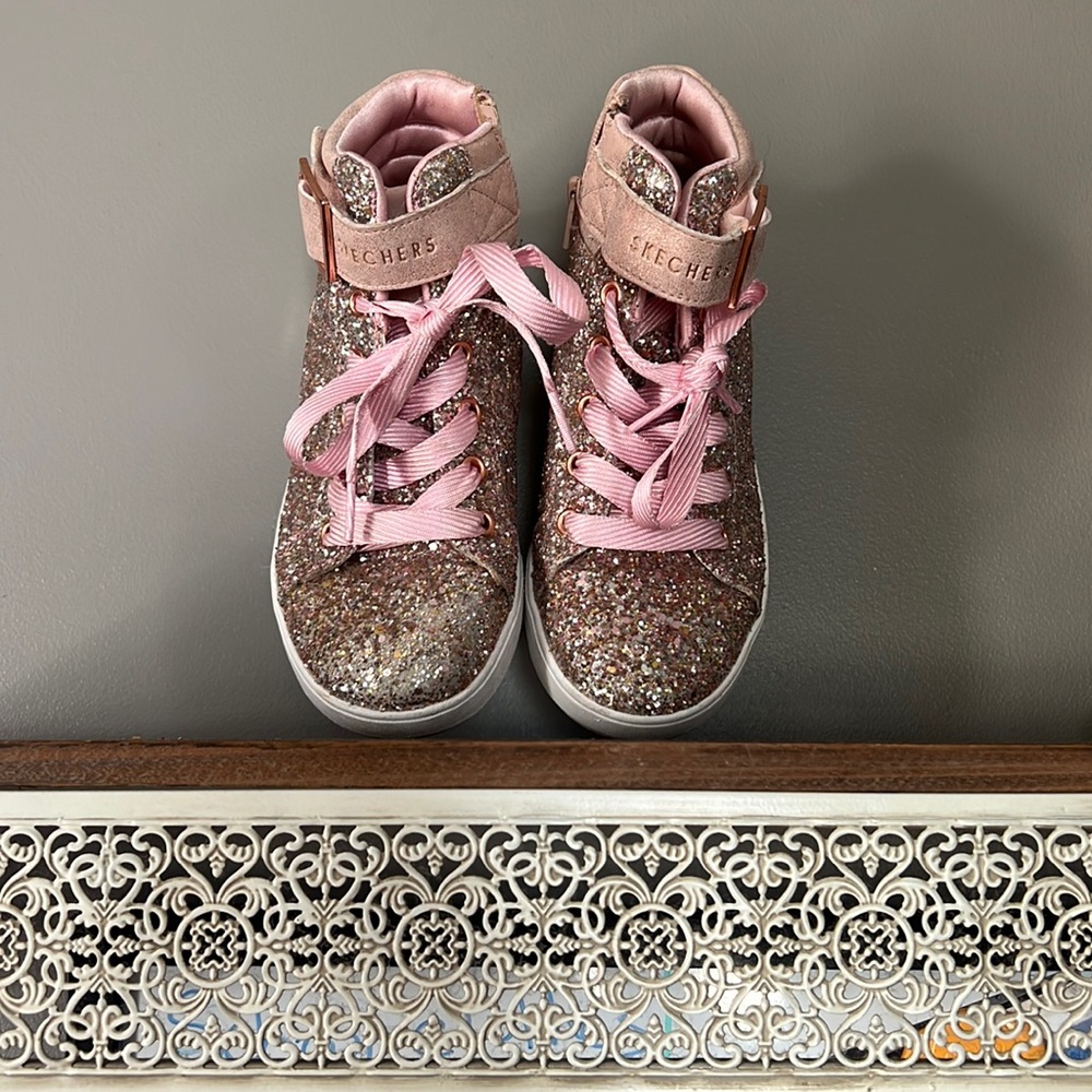 Girls Glitter Hi-top Skechers